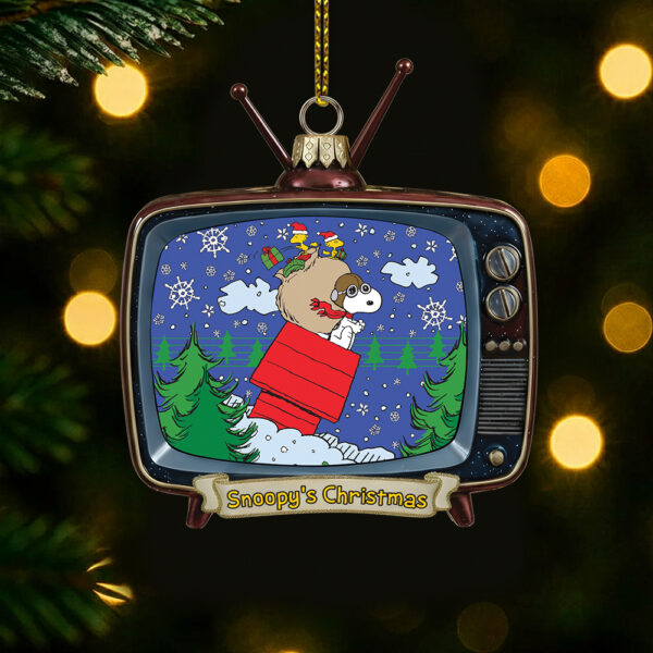 Snoopy & Woodstock In Red Baron Gear Christmas Ornament