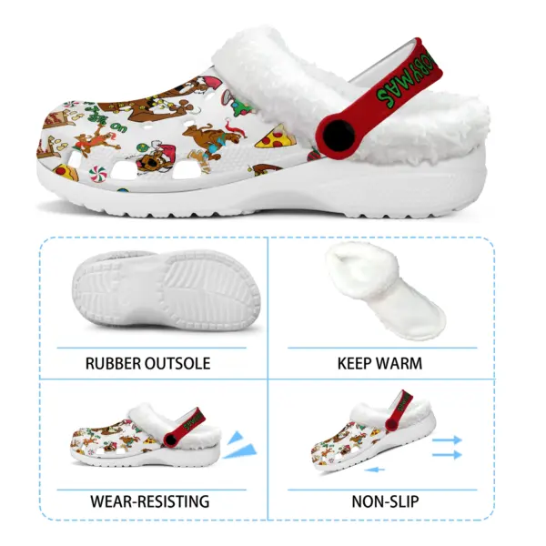 Scooby Doo x Christmas Fleece Crocs Crocband Clogs Shoes - Image 3