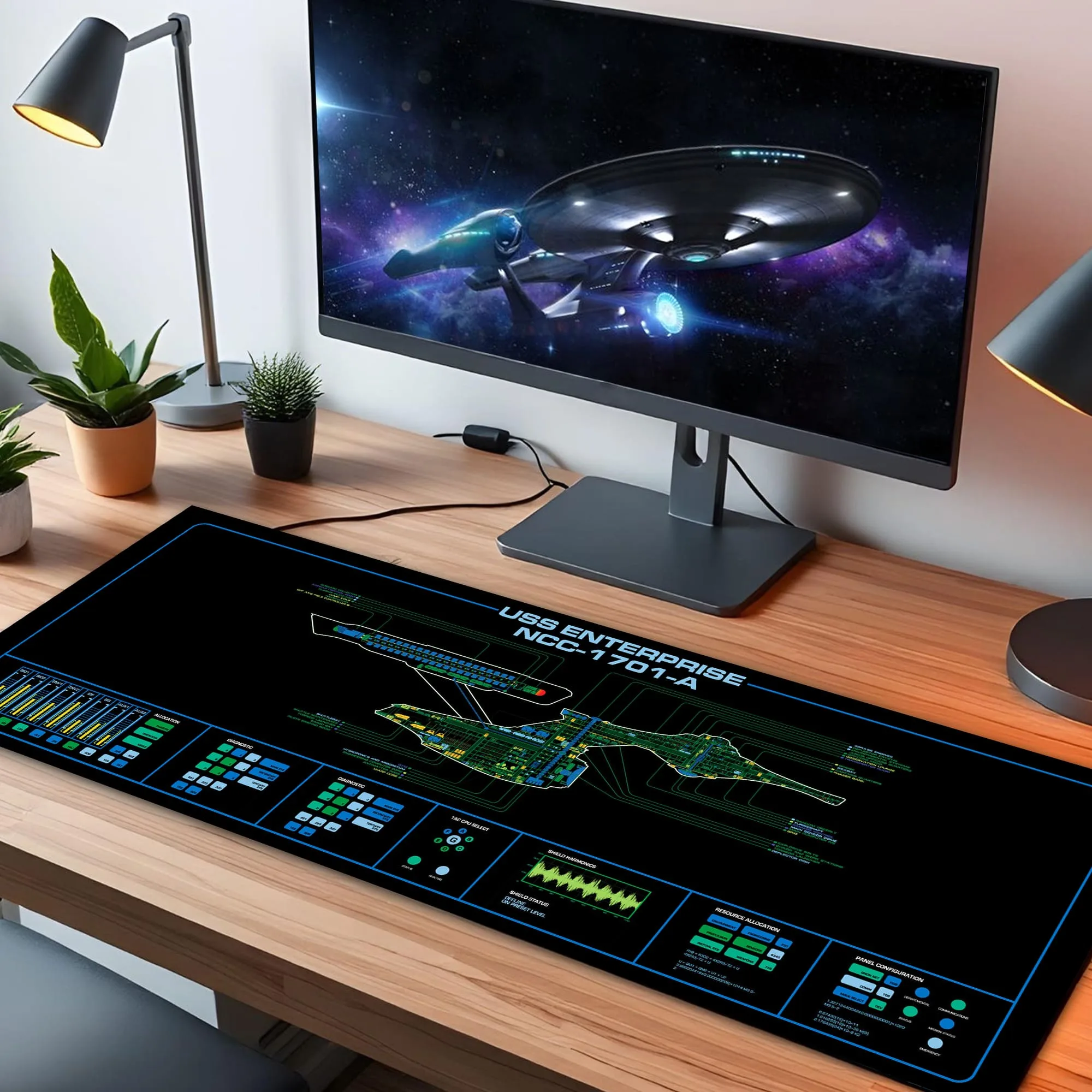 Star Trek U.S.S. Enterprise 1701-A LED Desk Mat 114058 - Image 2