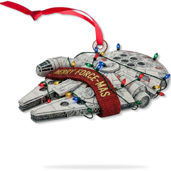 Star War Millennium Falcon Merry Force-Mas Christmas Ornament - Image 7
