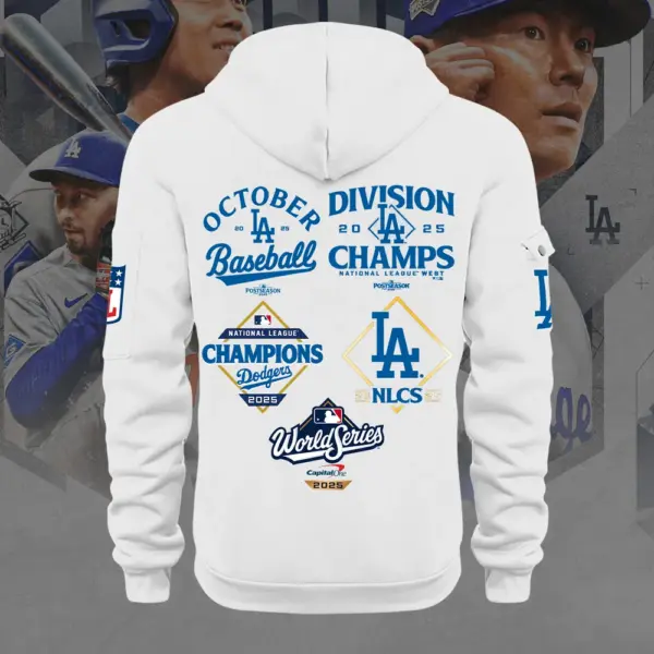 Los Angeles Dodgers 2D Quarter Zip Hoodie - THK117367 - Image 3