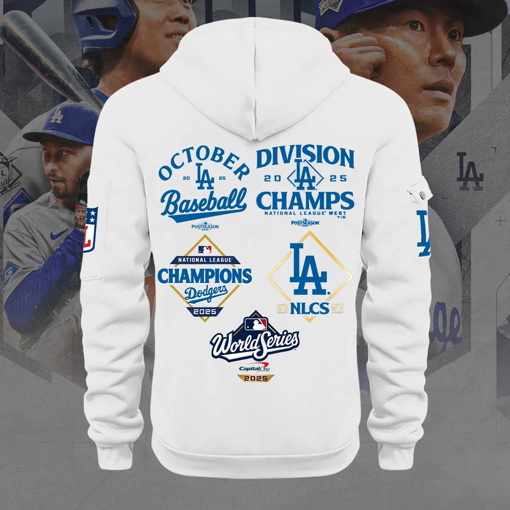 Los Angeles Dodgers 2D Quarter Zip Hoodie - THK117367 - Image 3