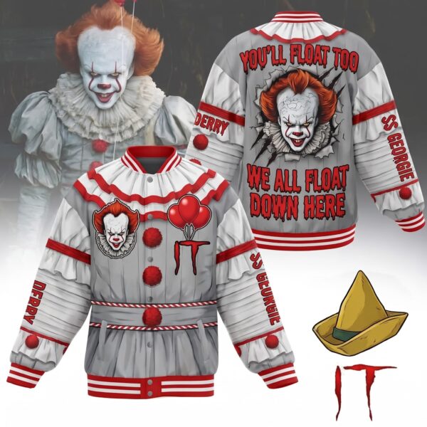 IT Pennywise Quilted Varsity Jacket-THK137144