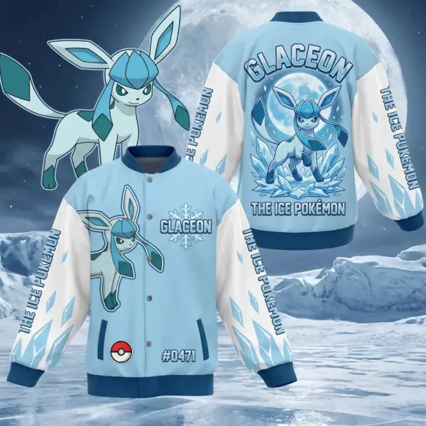 Pokémon Glaceon Quilted Varsity Jacket-THK137233