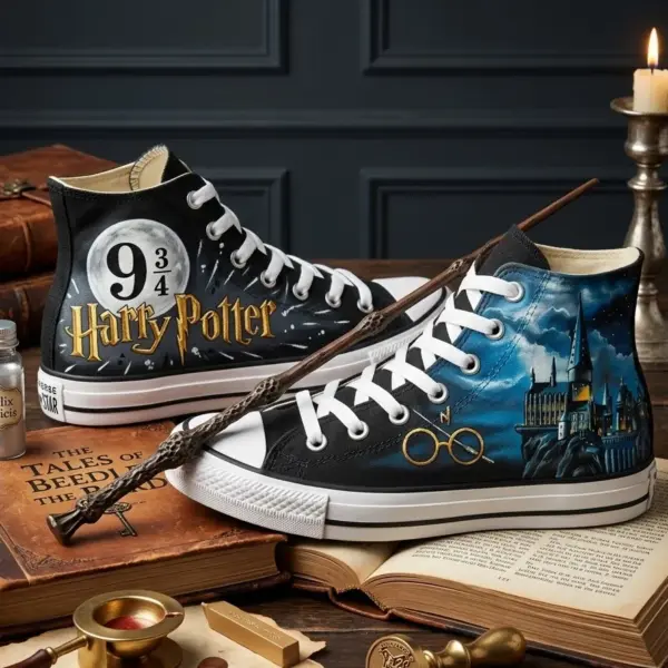 Harry Potter Canvas High-Top Shoes-THK137392 - Image 3