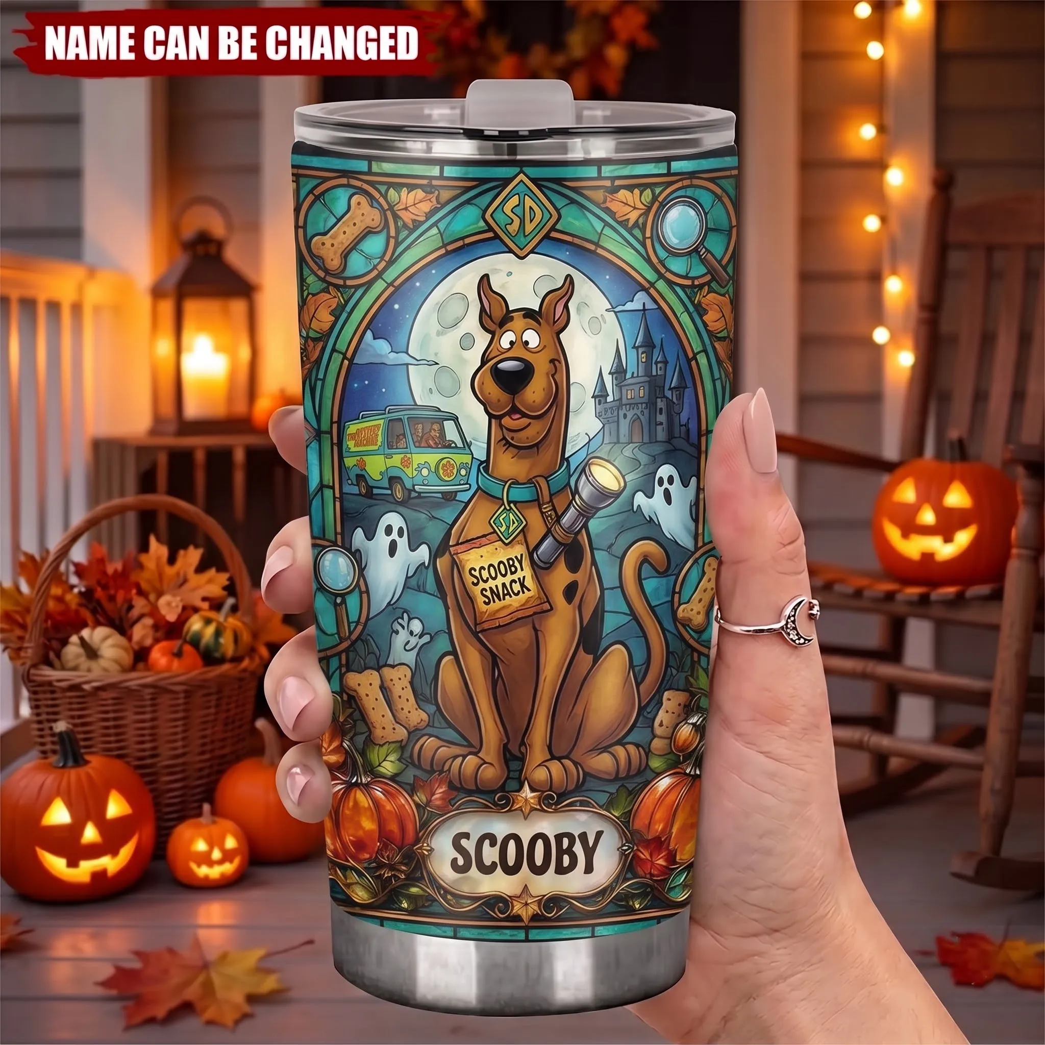 Personalized Scooby-Doo Spooky Pumpkin Tumbler Cup-THK137282