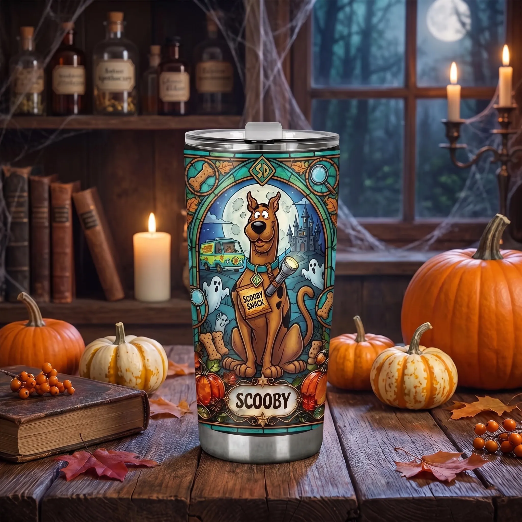 Personalized Scooby-Doo Spooky Pumpkin Tumbler Cup-THK137282 - Image 3