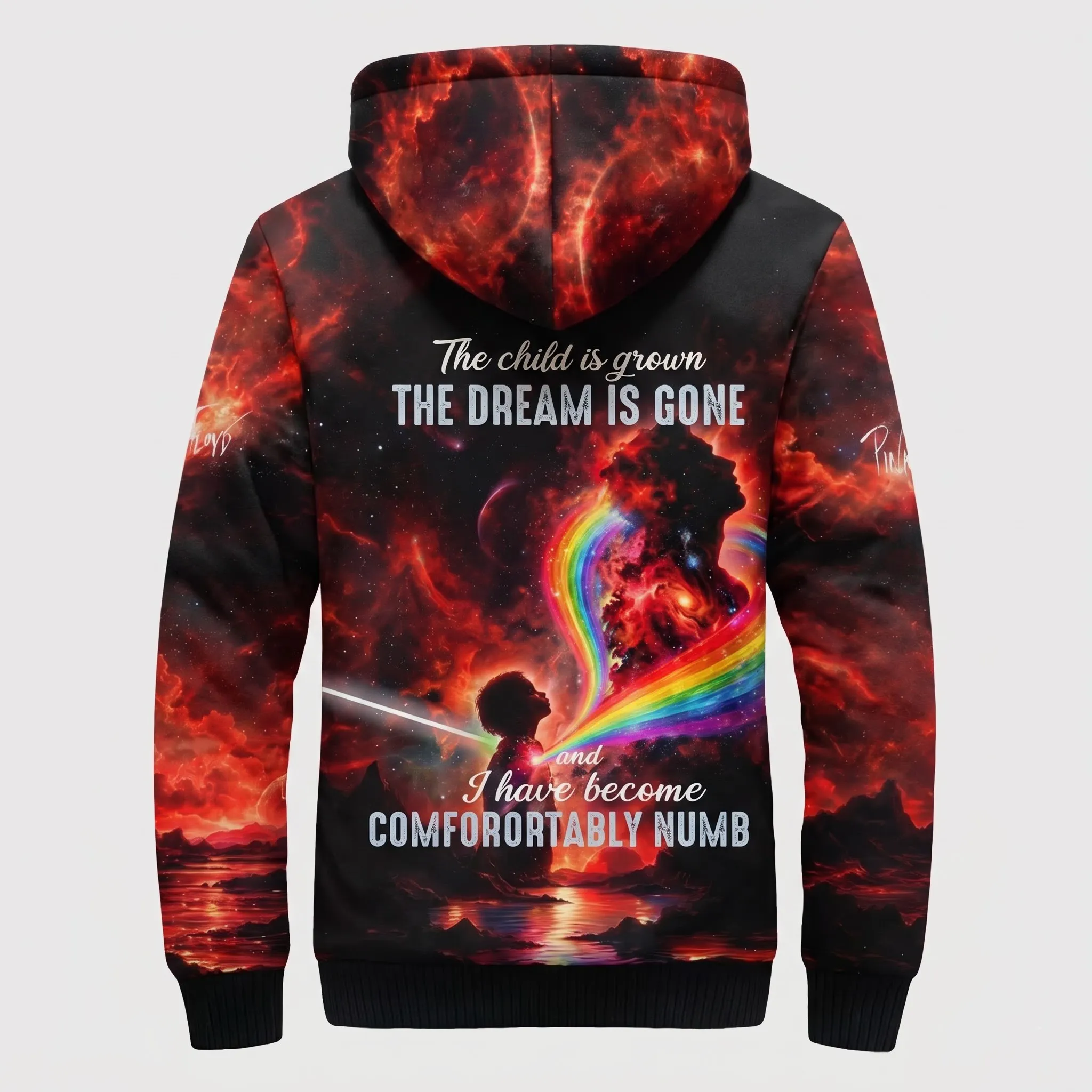 Pink Floyd "The Dream Is Gone" 3D Fleece Zip Hoodie-THK137294 - Image 2
