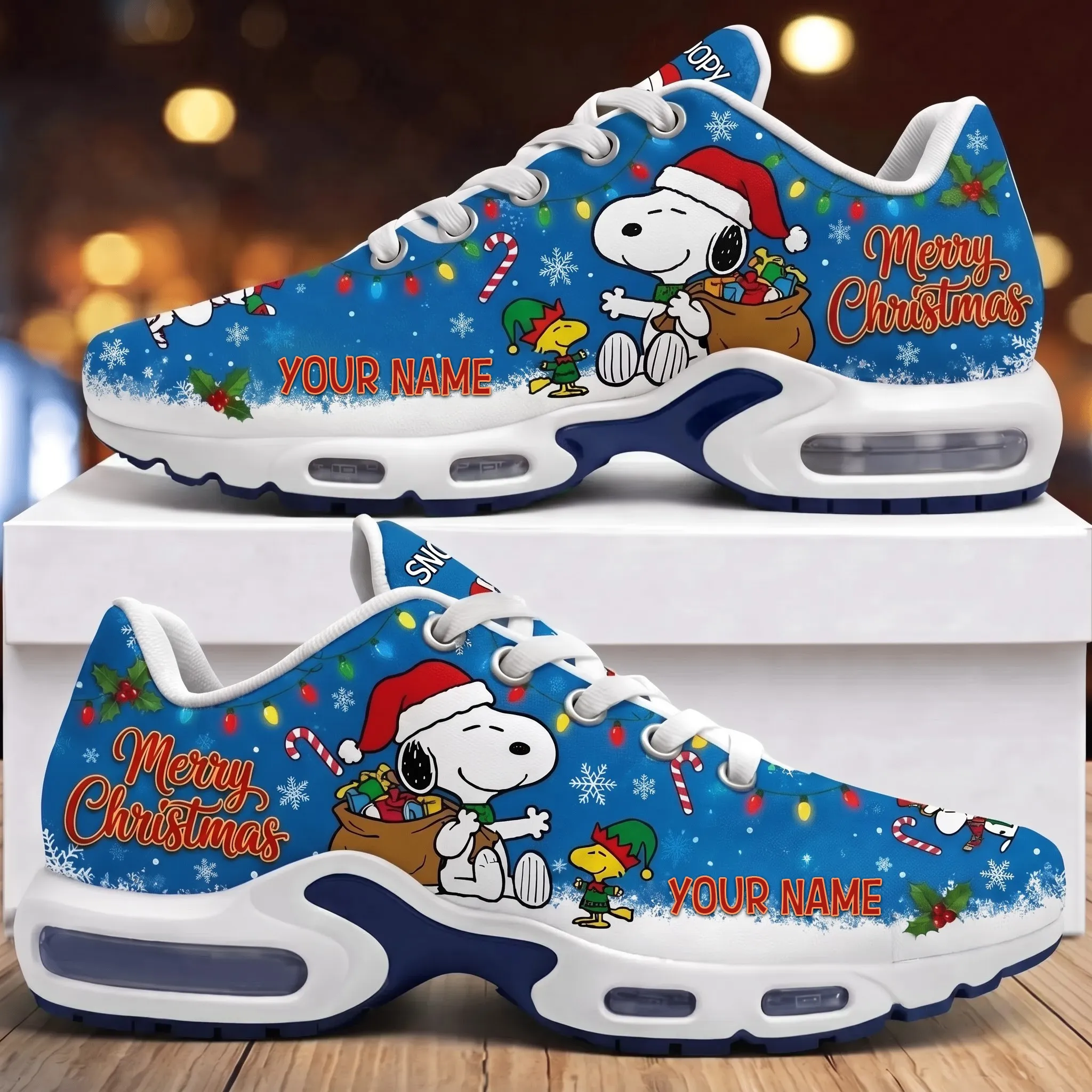 Personalized Snoopy Christmas Air Max Shoes-THK137306