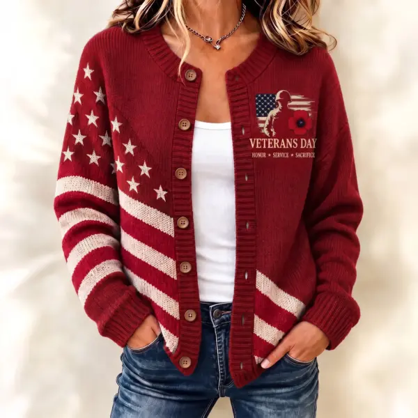 Veterans Day Cardigan-THK136993 - Image 4