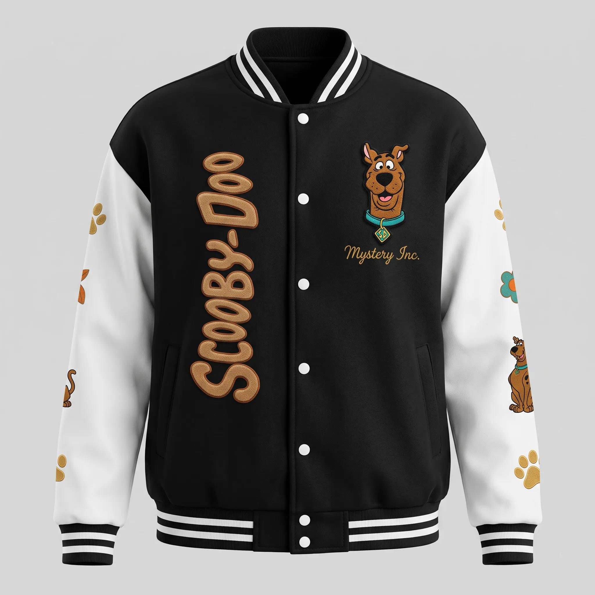 Personalized Scooby-Doo Quilted Varsity Jacket-THK137512 - Image 2