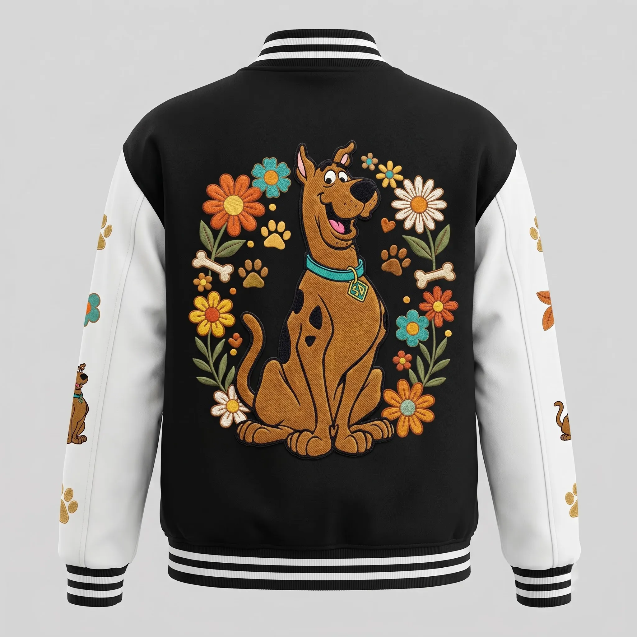 Personalized Scooby-Doo Quilted Varsity Jacket-THK137512 - Image 3