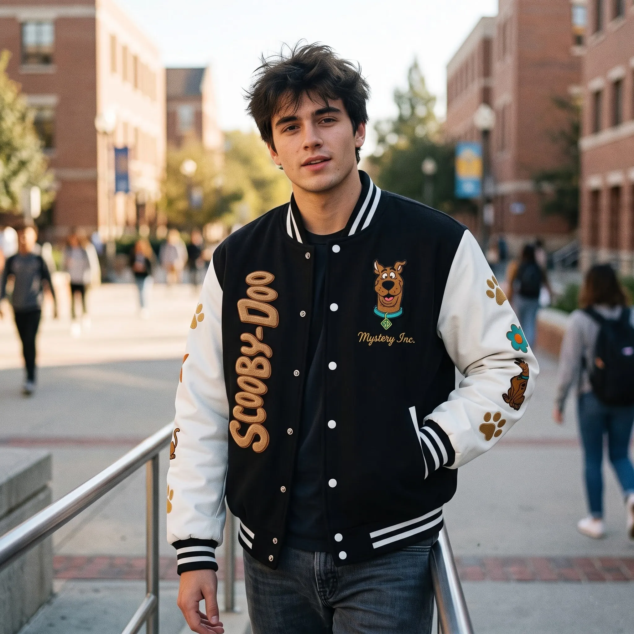Personalized Scooby-Doo Quilted Varsity Jacket-THK137512 - Image 4