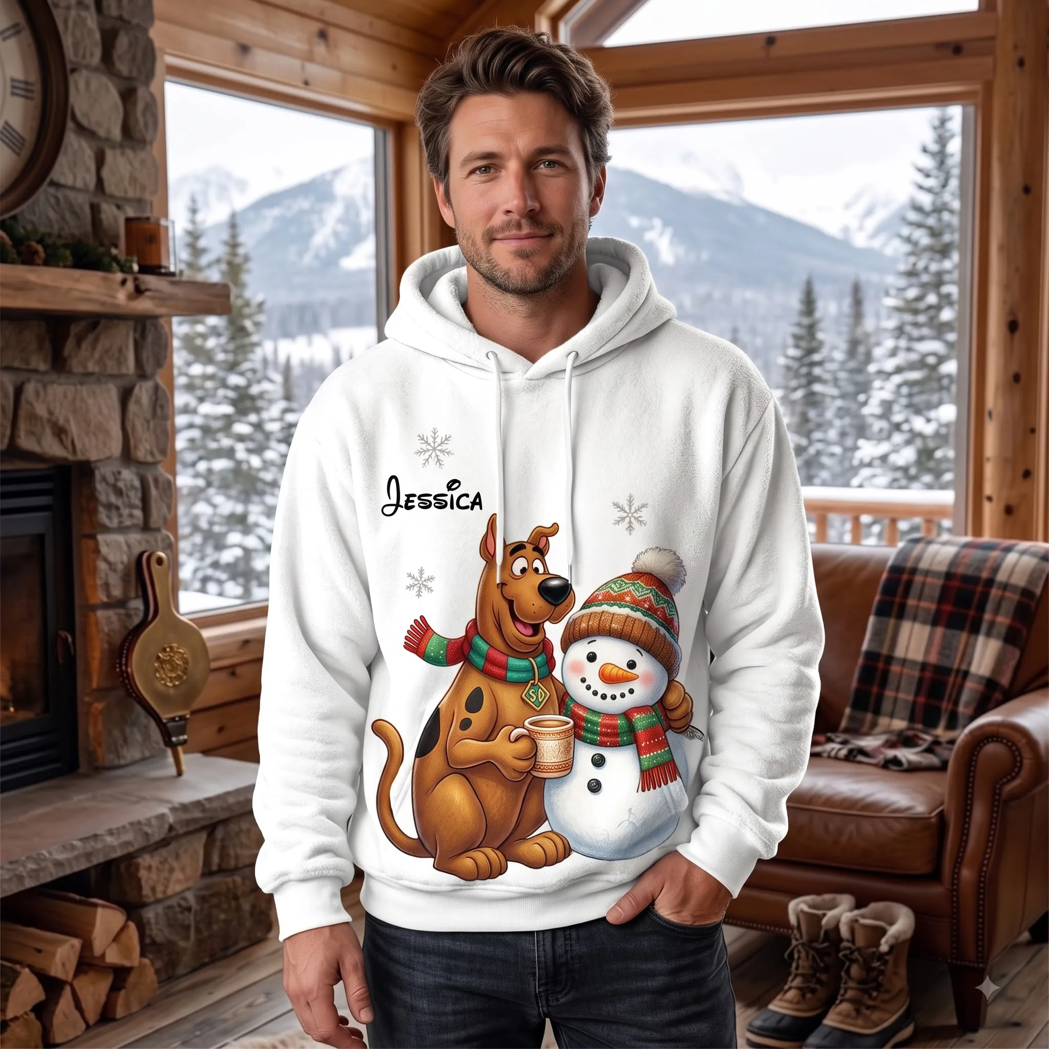 Personalized Scooby-Doo Fleece Hoodie-THK137521 - Image 2