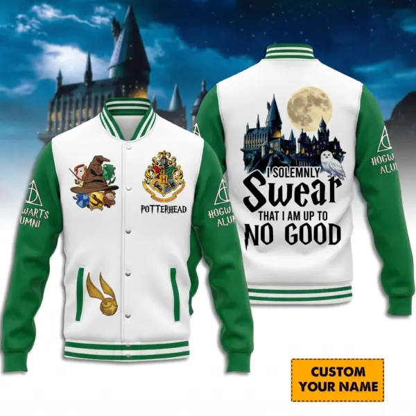 Harry Potter Quilted Varsity Jacket-THK137561