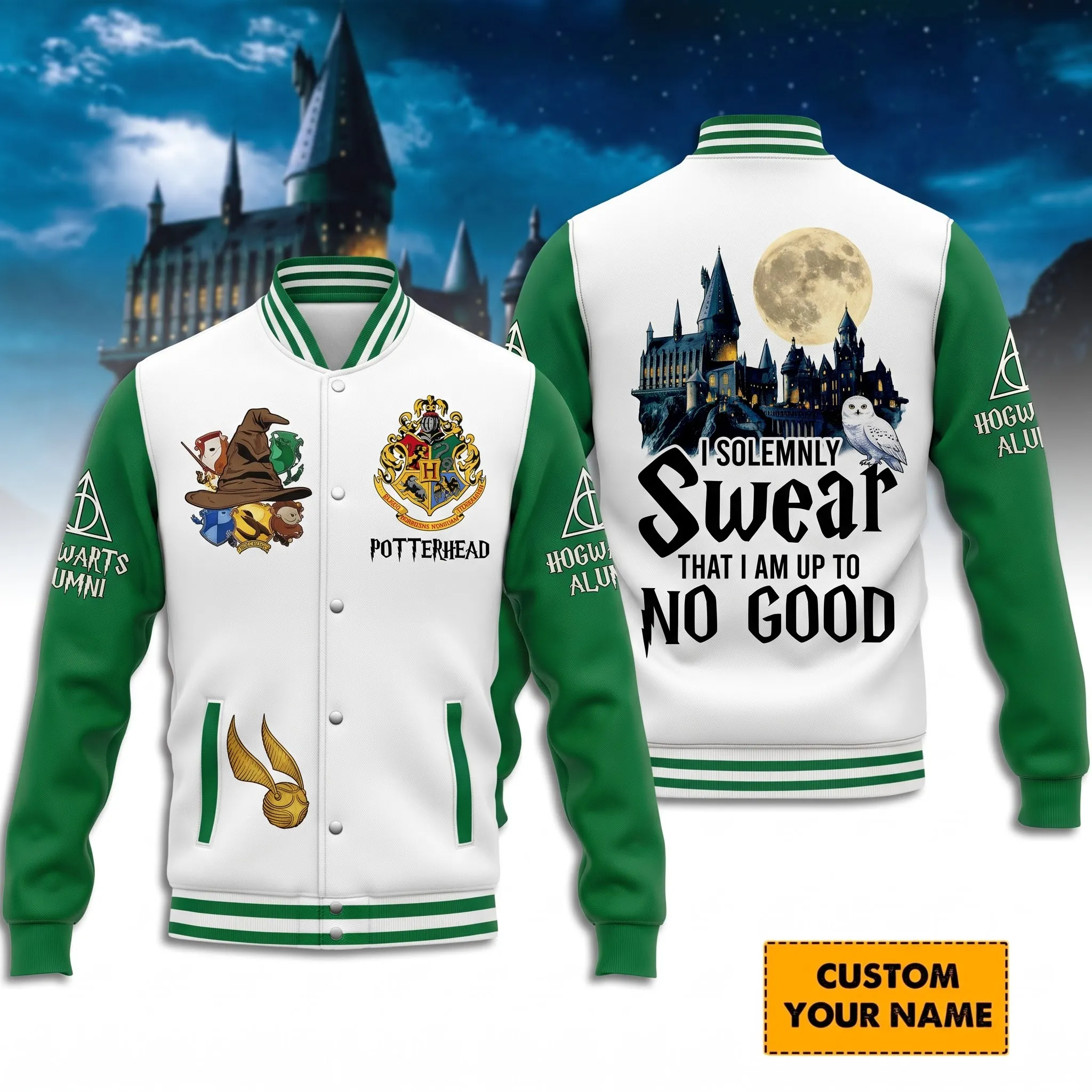 Harry Potter Quilted Varsity Jacket-THK137561