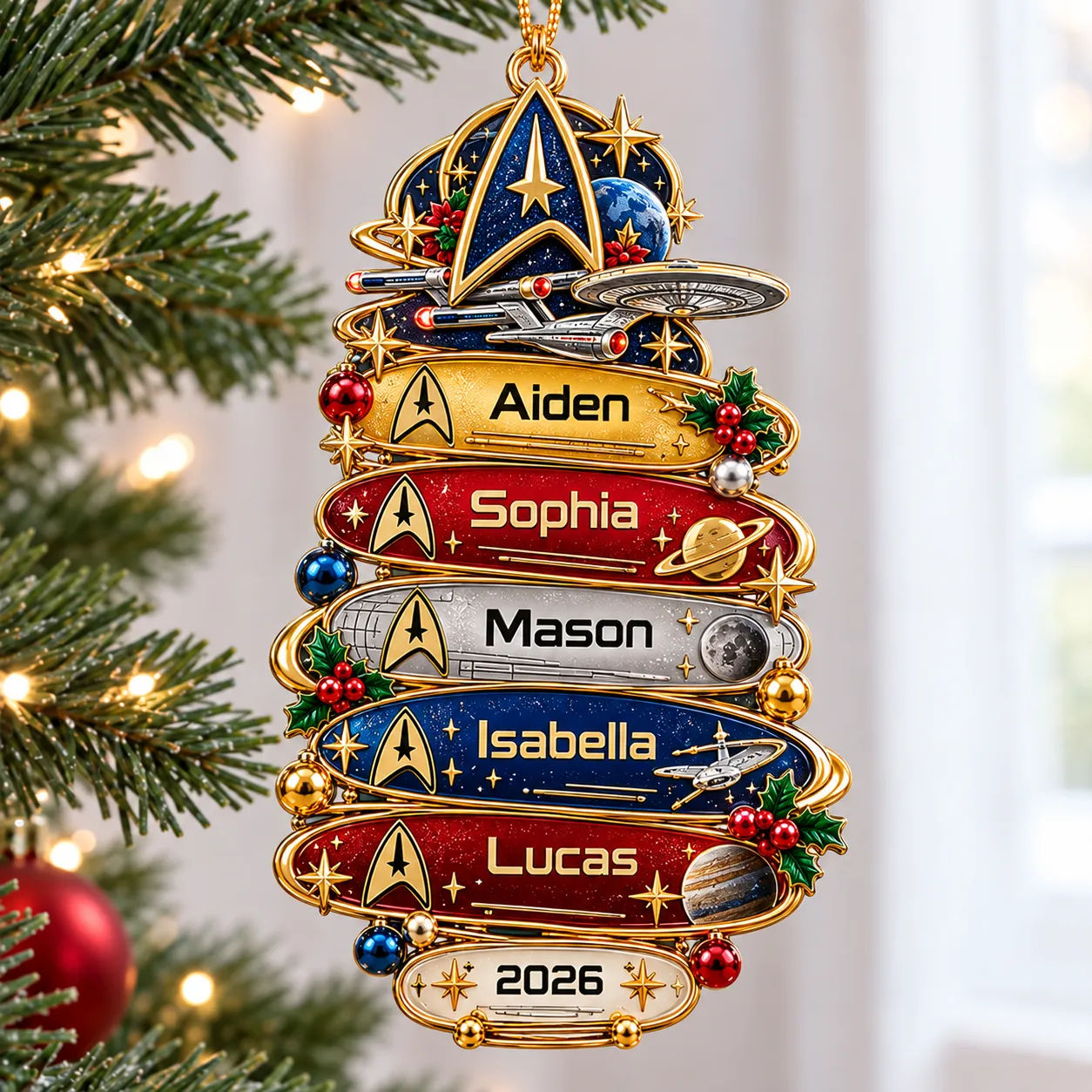 Personalized Star Trek Christmas Ornament-THK137806