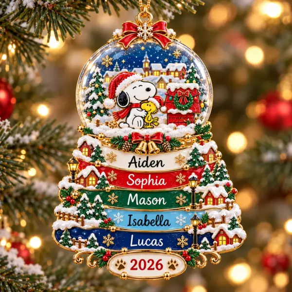 Personalized Snoopy Christmas Ornament-THK137788