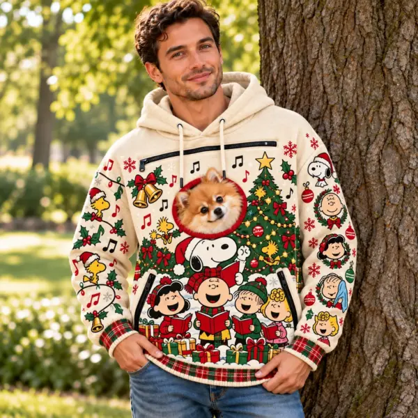 Snoopy PREMIUM Christmas Pet Pouch Hoodie-THK137863