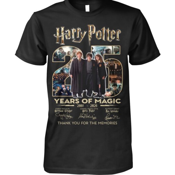 Alternative view of Harry Potter 25th Anniversary 3D T-Shirt-THK1355981