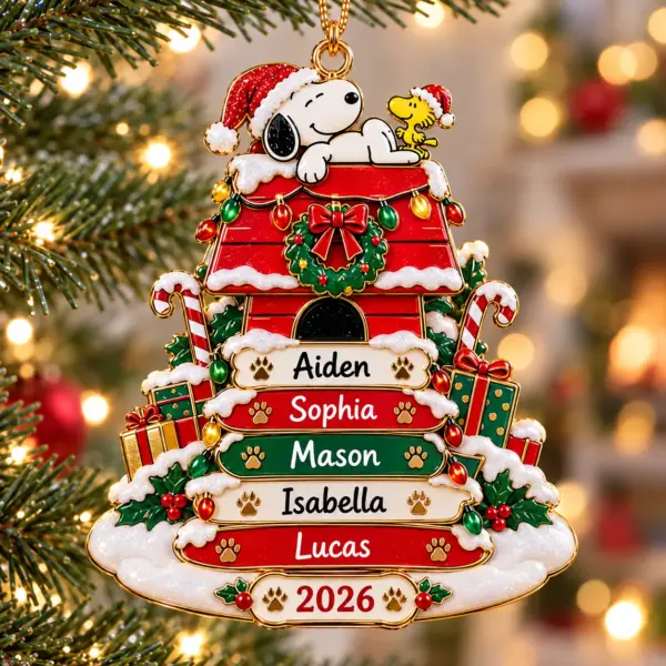 Personalized Snoopy Christmas Ornament-THK137786