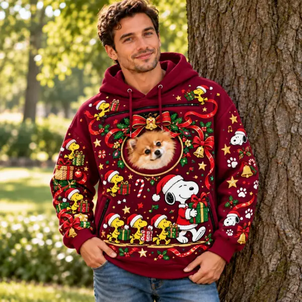 Snoopy PREMIUM Christmas Pet Pouch Hoodie-THK137858