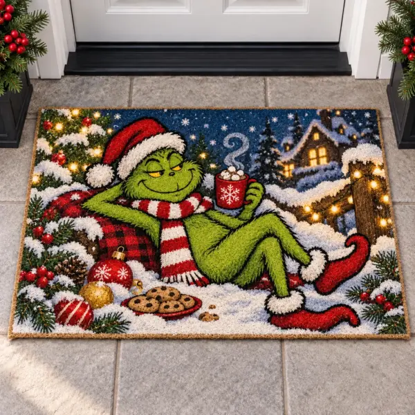 Cute Grinch Christmas DoorMat-THK138148