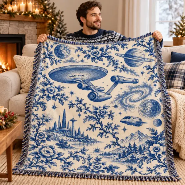 Alternative view of Star Trek Woven Blanket-THK138056