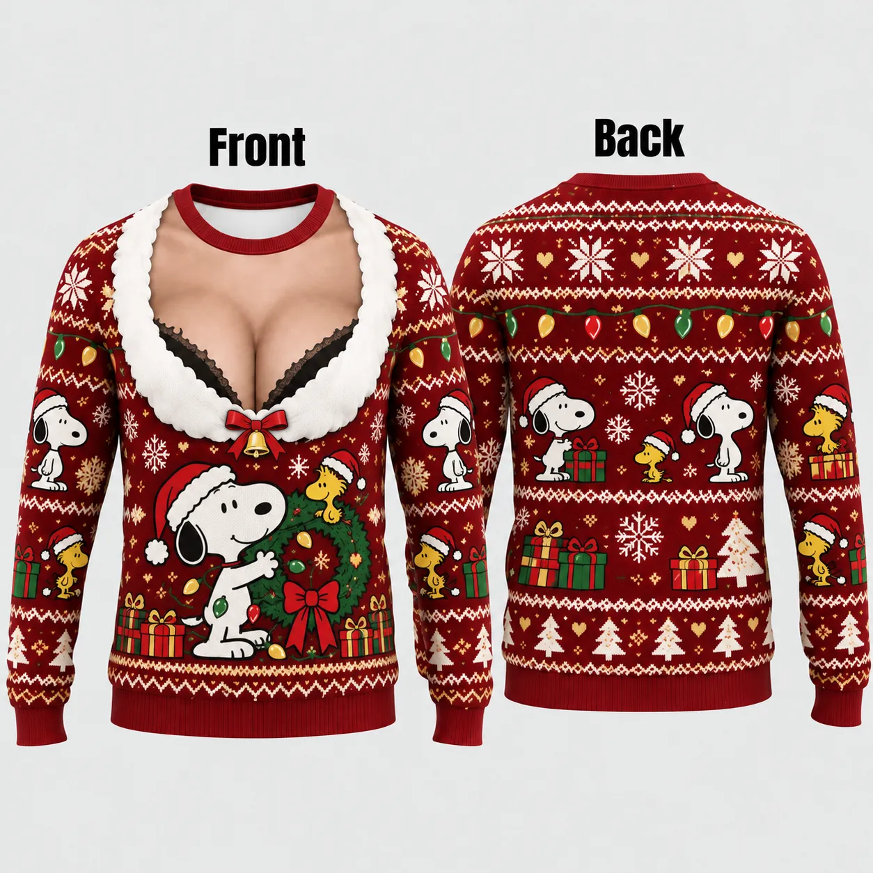 Funny Snoopy Christmas Ugly Sweater-THK137972