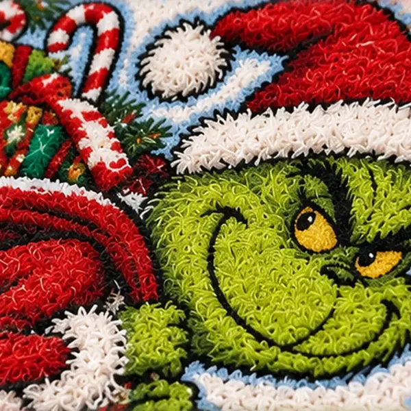 Cute Grinch Christmas DoorMat-THK138139 - Image 3