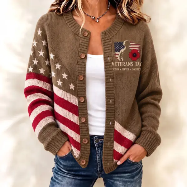 Veterans Day Cardigan-THK136993 - Image 5